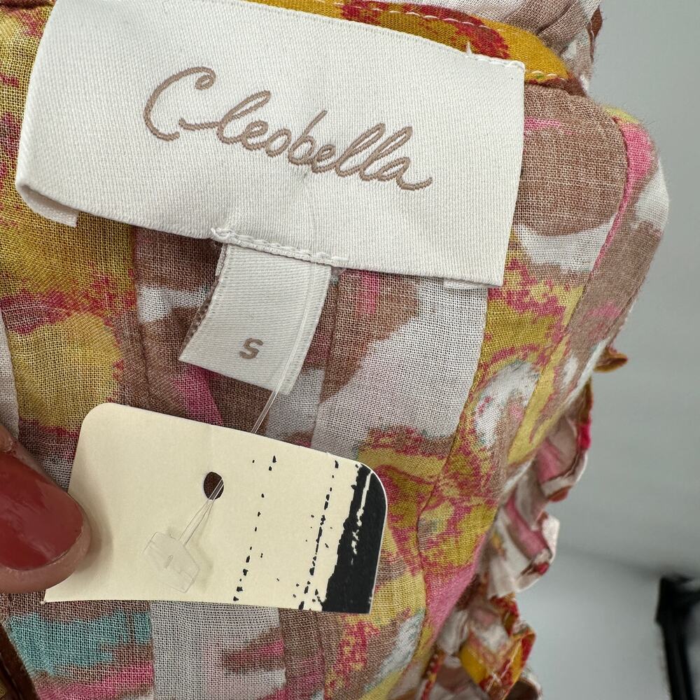 CLEOBELLA NWT Evereve Zola Puff Sleeve Organic Cotton Blouse // S - Picture 12 of 12